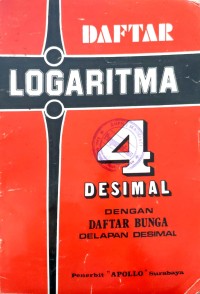 Image of Daftar Logaritma 4 Desimal Dengan Daftar Bunga Delapan Desimal